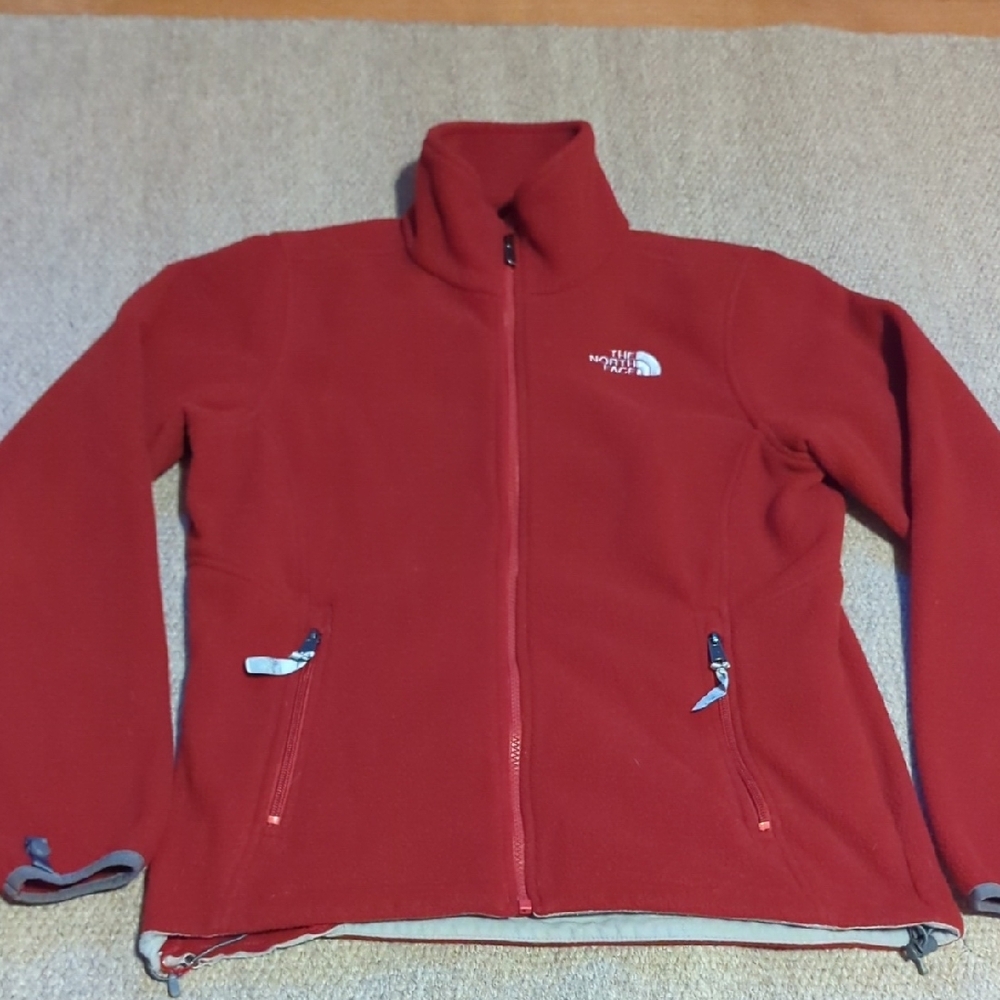 Women's The North Face Fleece Jacket Size Medium Red